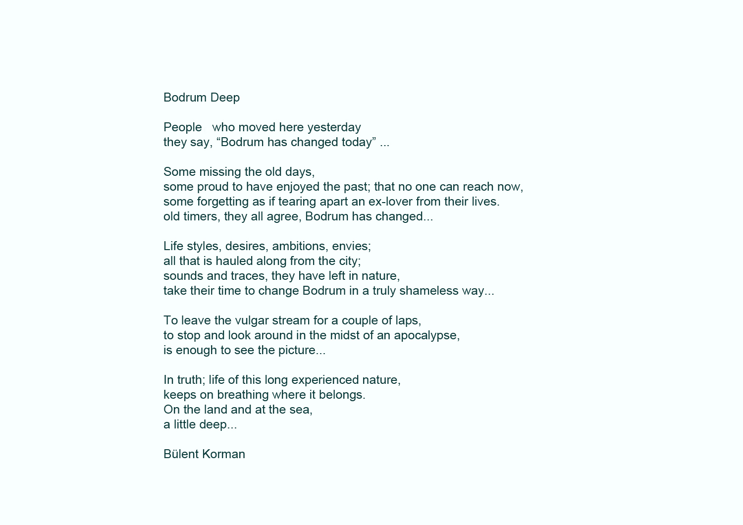 A book project about Bodrum Town - C type Prints with interview subtitles 80 x 100 cm