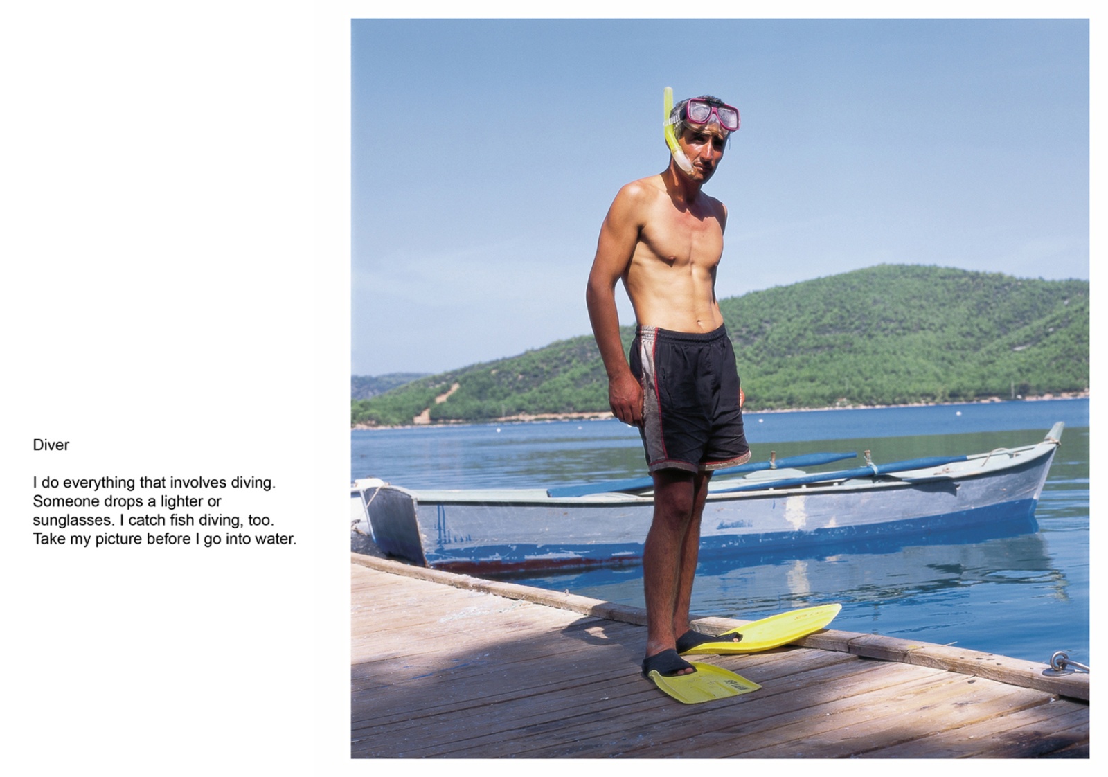 A book project about Bodrum Town - C type Prints with interview subtitles 80 x 100 cm