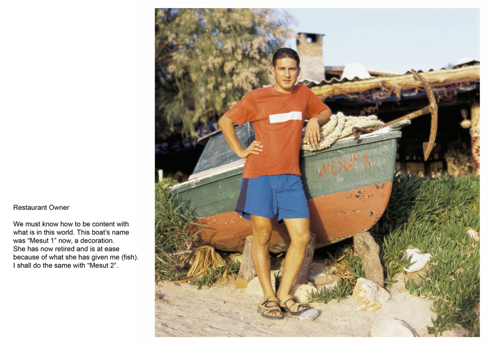A book project about Bodrum Town - C type Prints with interview subtitles 80 x 100 cm