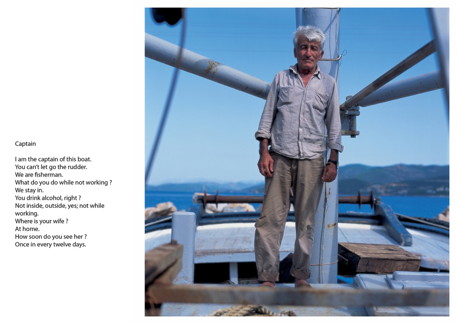 A book project about Bodrum Town - C type Prints with interview subtitles 80 x 100 cm