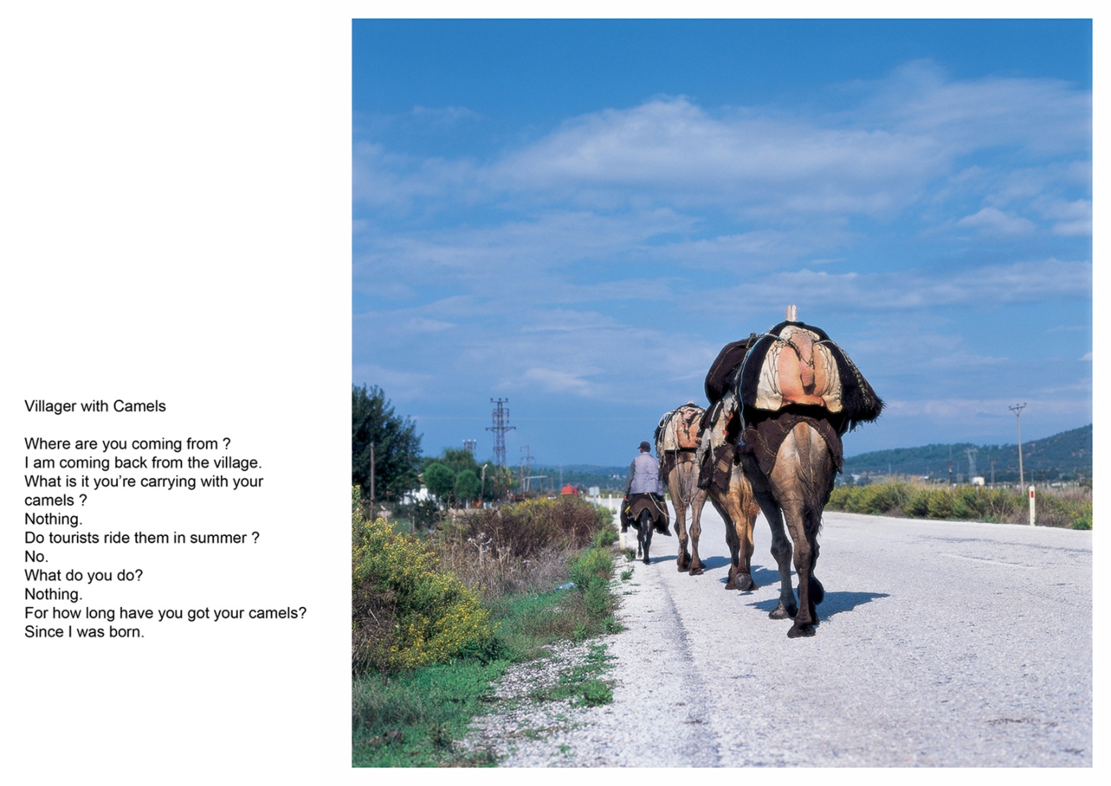 A book project about Bodrum Town - C type Prints with interview subtitles 80 x 100 cm
