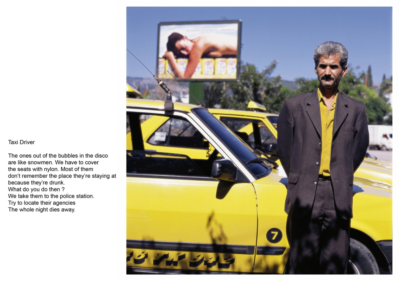 A book project about Bodrum Town - C type Prints with interview subtitles 80 x 100 cm