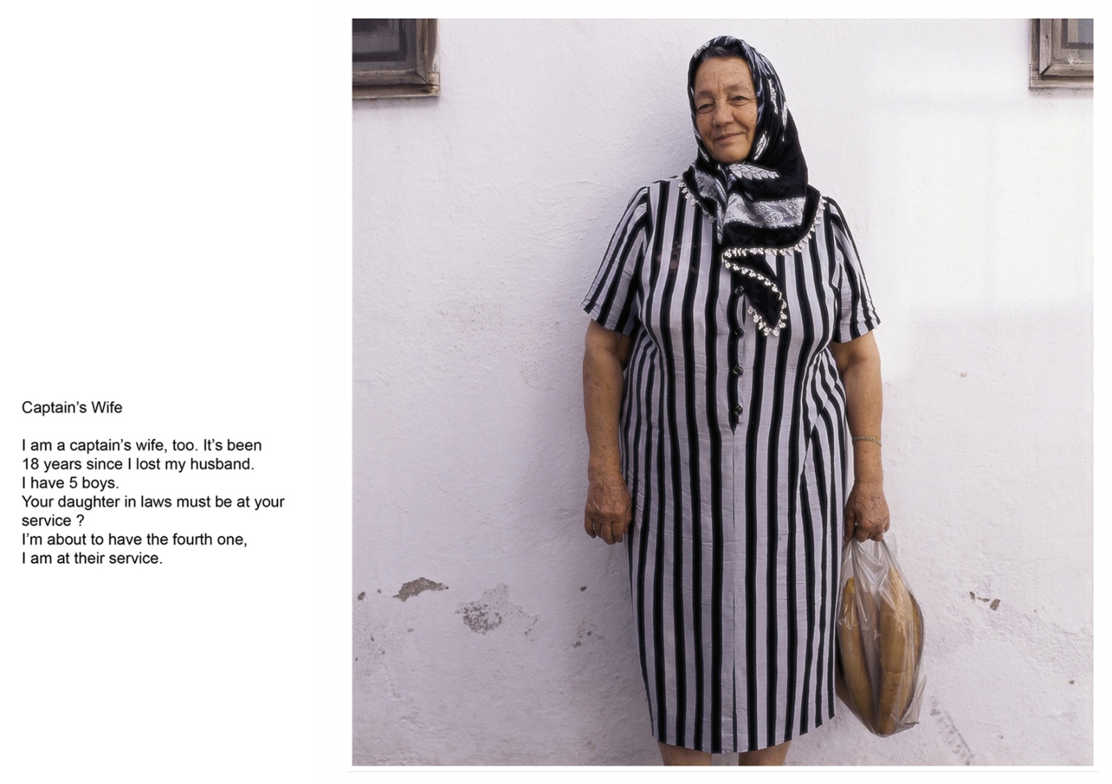 A book project about Bodrum Town - C type Prints with interview subtitles 80 x 100 cm