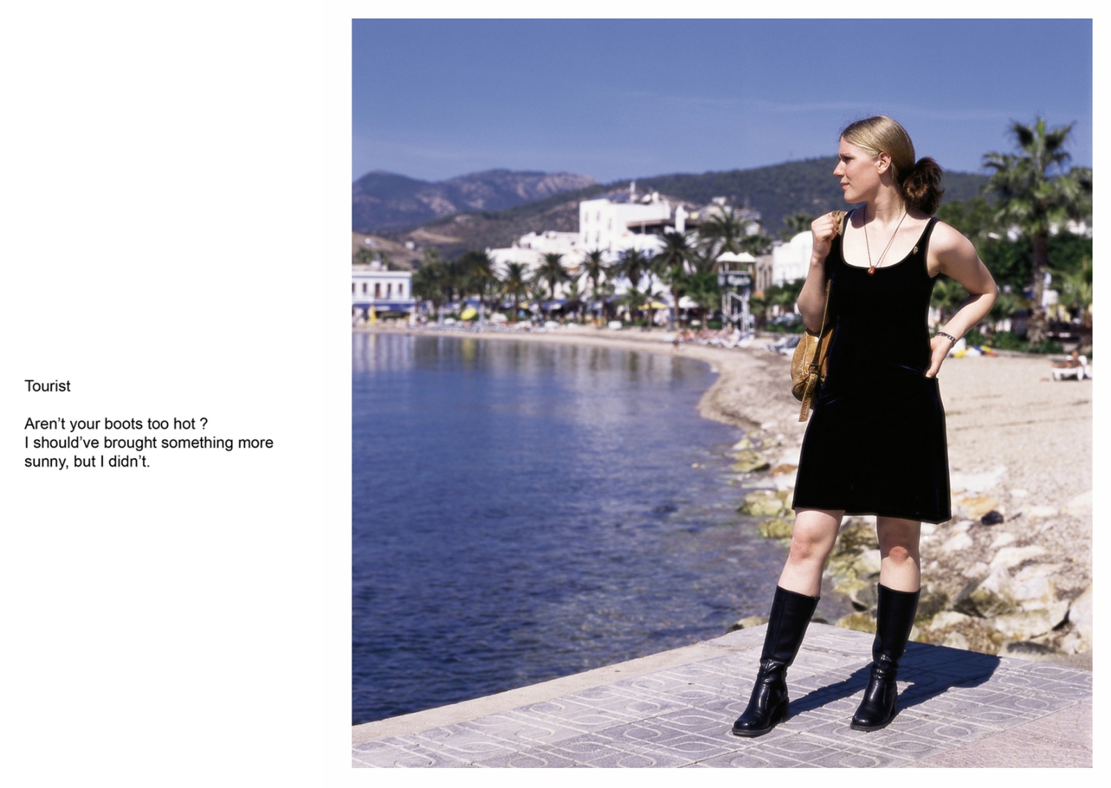 A book project about Bodrum Town - C type Prints with interview subtitles 80 x 100 cm