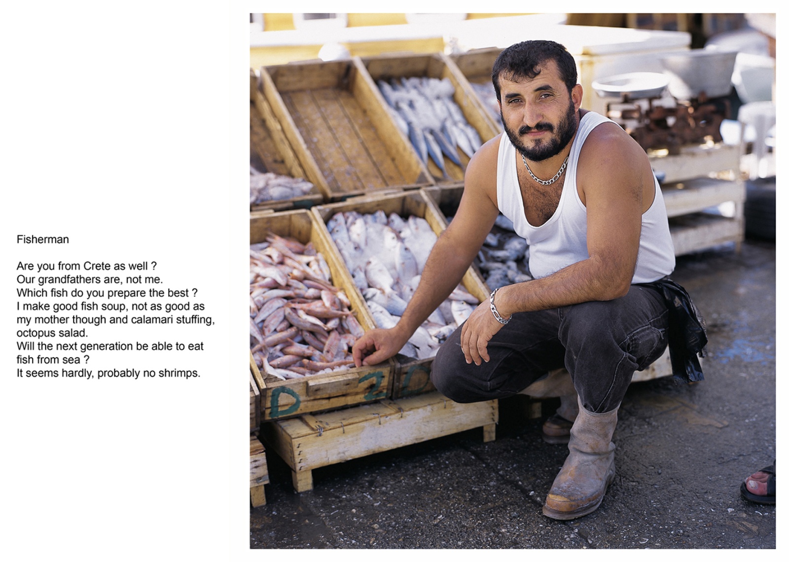 A book project about Bodrum Town - C type Prints with interview subtitles 80 x 100 cm