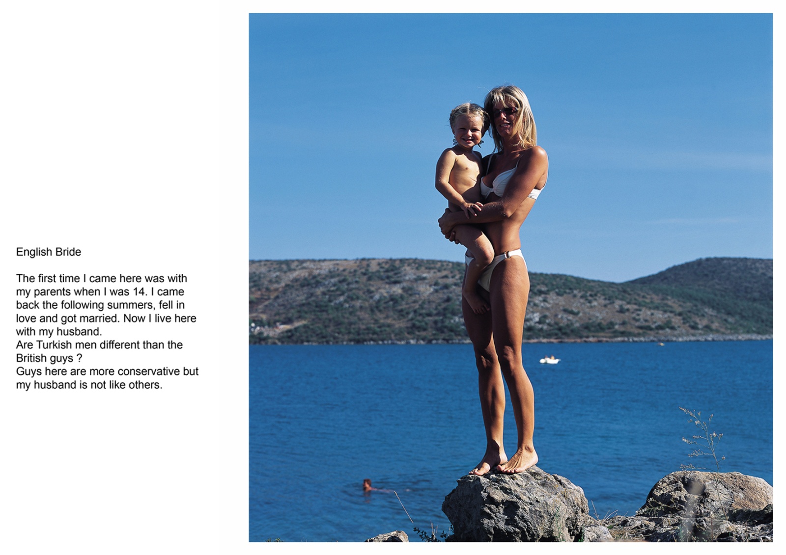 A book project about Bodrum Town - C type Prints with interview subtitles 80 x 100 cm