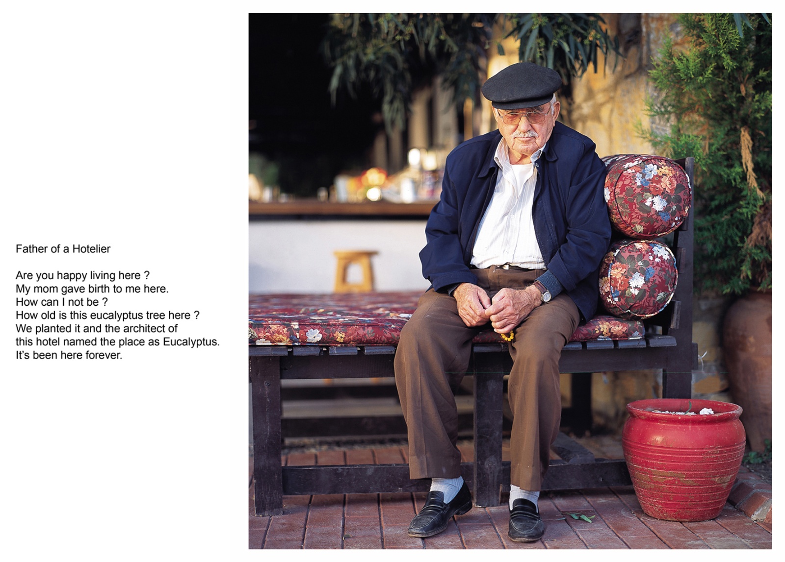 A book project about Bodrum Town - C type Prints with interview subtitles 80 x 100 cm