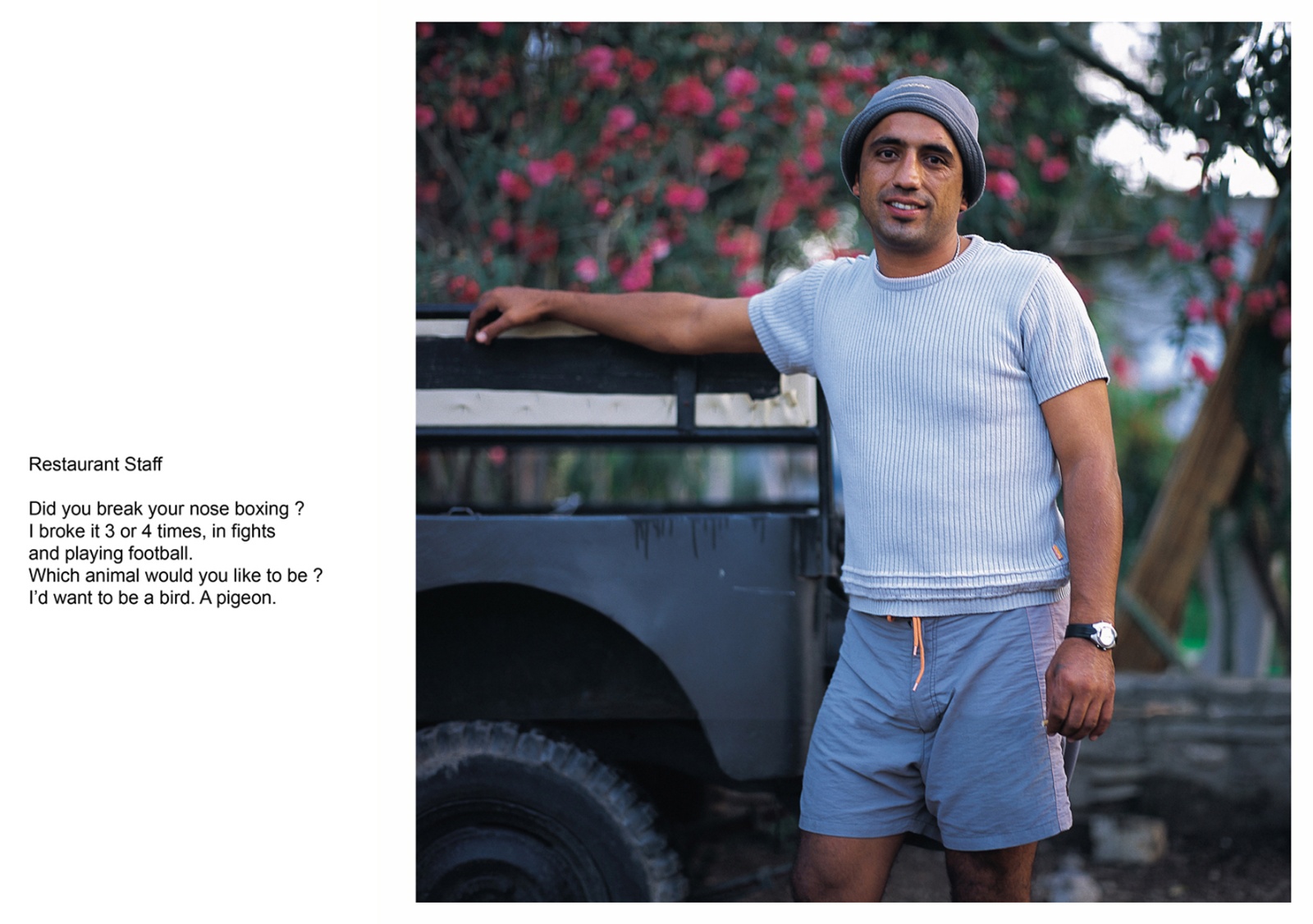 A book project about Bodrum Town - C type Prints with interview subtitles 80 x 100 cm