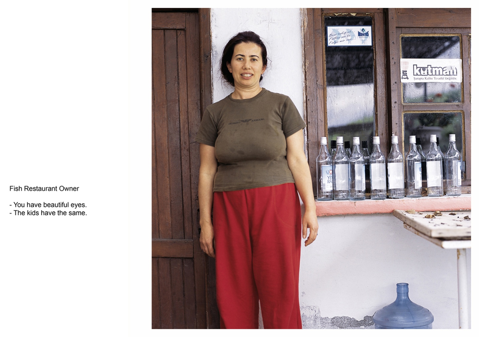 A book project about Bodrum Town - C type Prints with interview subtitles 80 x 100 cm