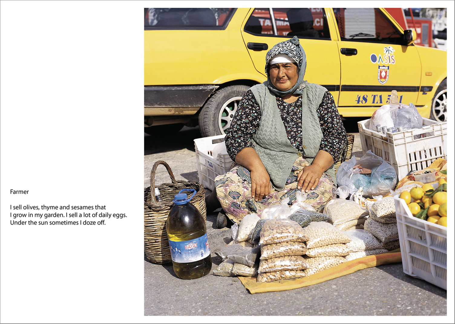 A book project about Bodrum Town - C type Prints with interview subtitles 80 x 100 cm