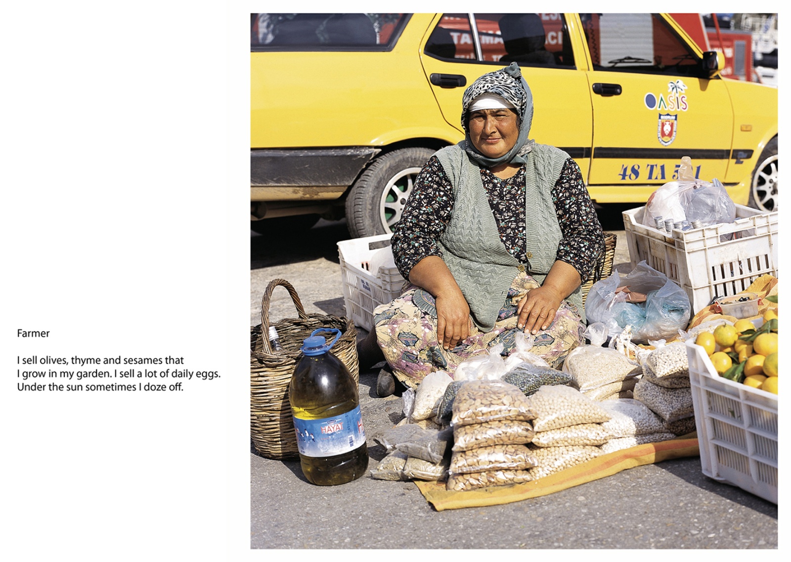 A book project about Bodrum Town - C type Prints with interview subtitles 80 x 100 cm