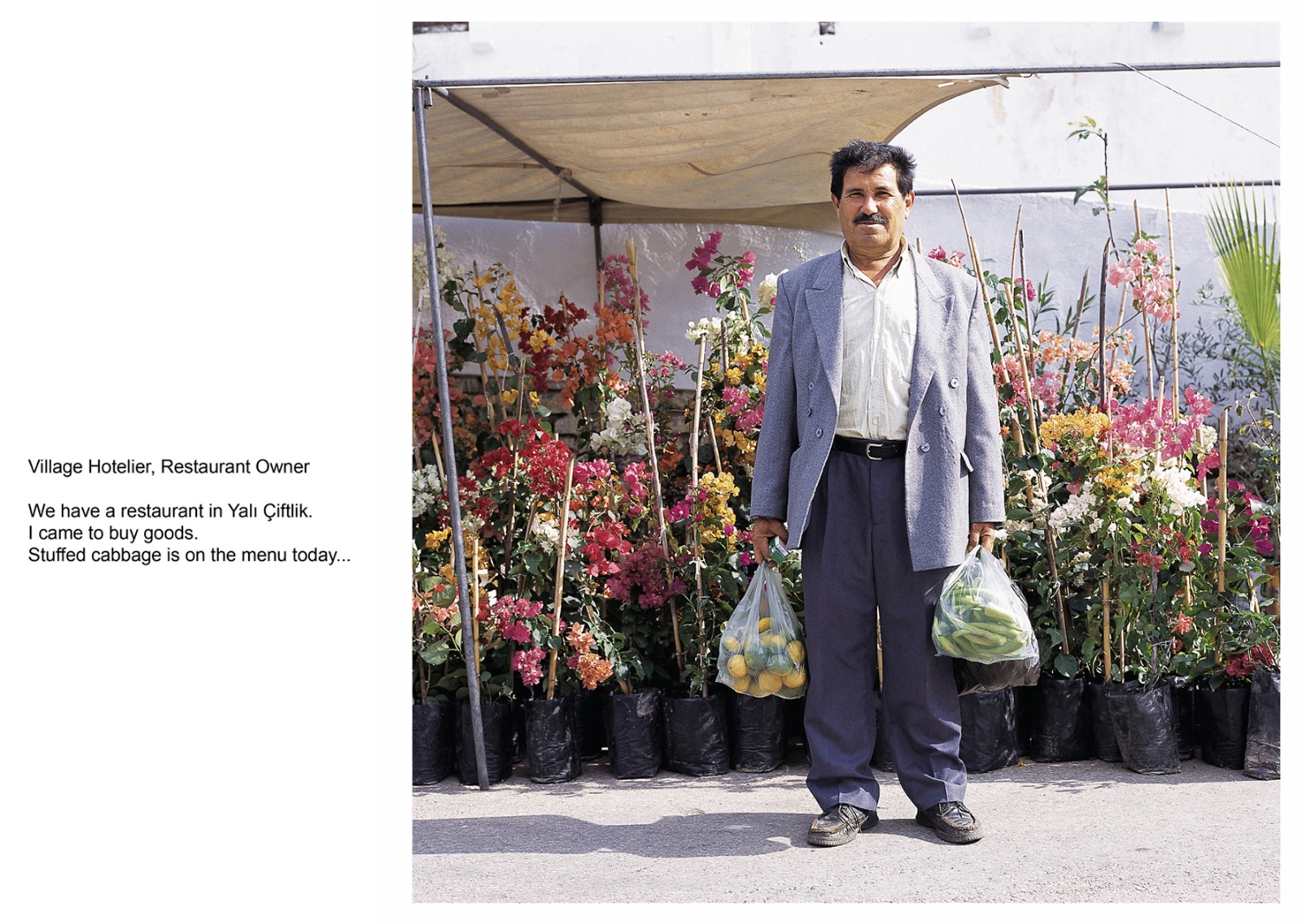 A book project about Bodrum Town - C type Prints with interview subtitles 80 x 100 cm