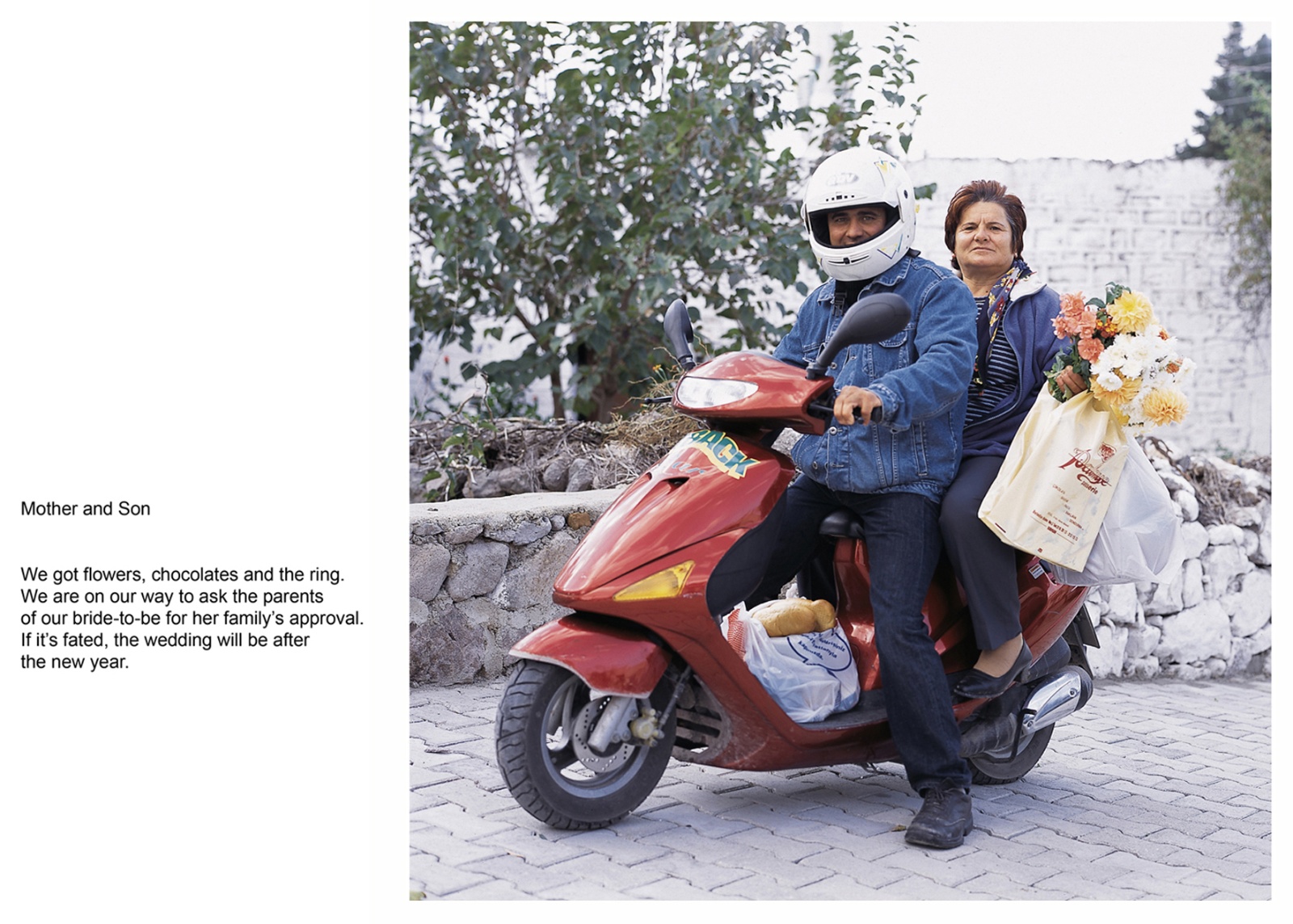 A book project about Bodrum Town - C type Prints with interview subtitles 80 x 100 cm