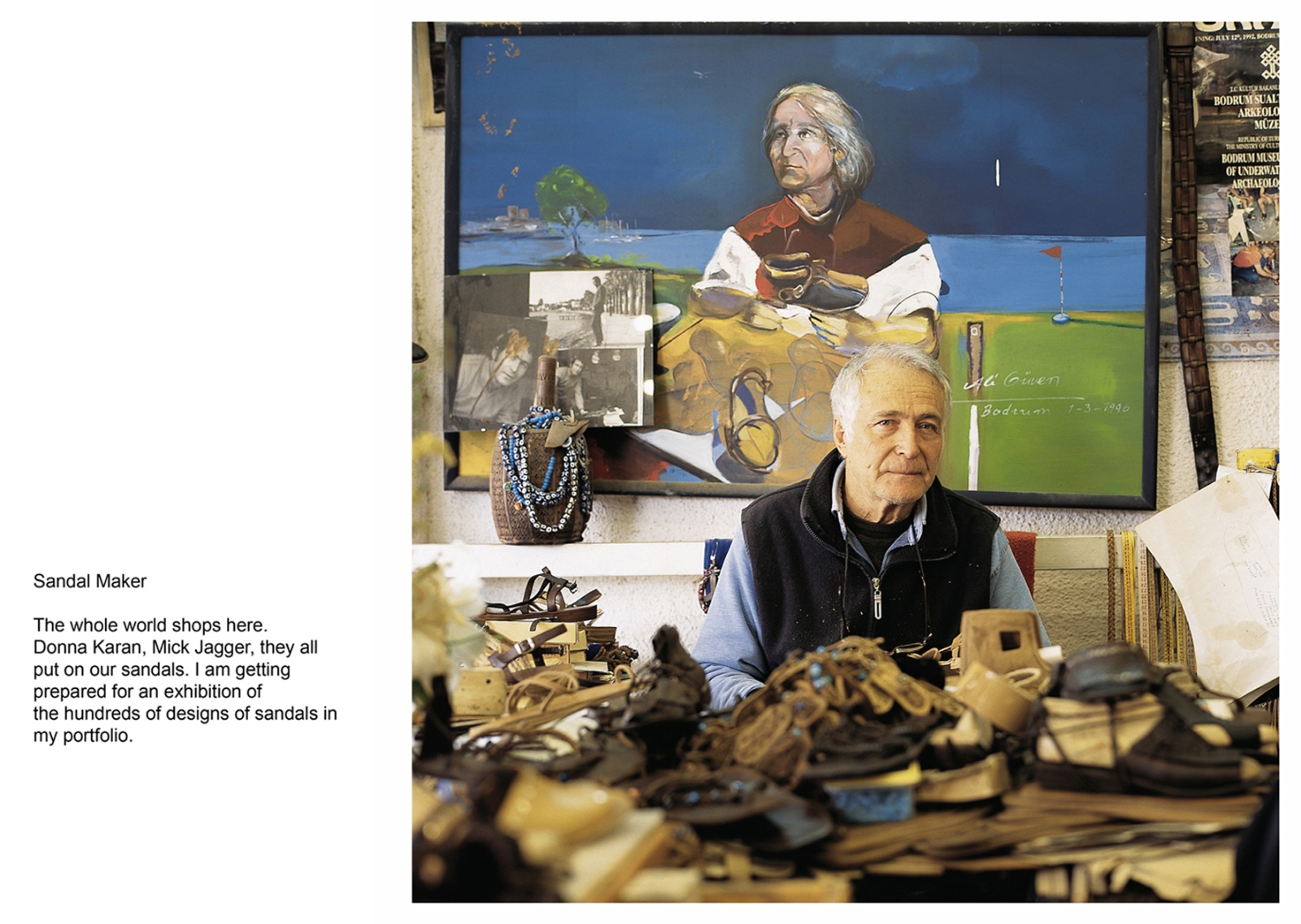 A book project about Bodrum Town - C type Prints with interview subtitles 80 x 100 cm