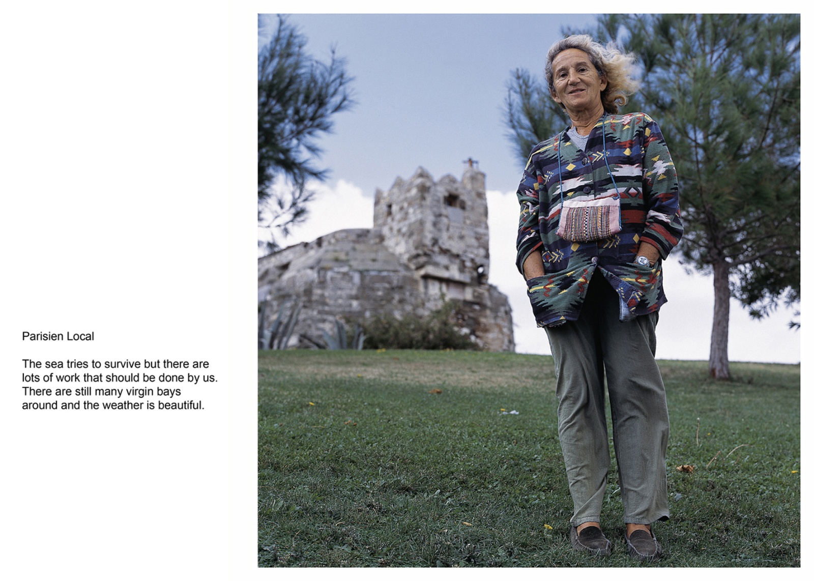 A book project about Bodrum Town - C type Prints with interview subtitles 80 x 100 cm