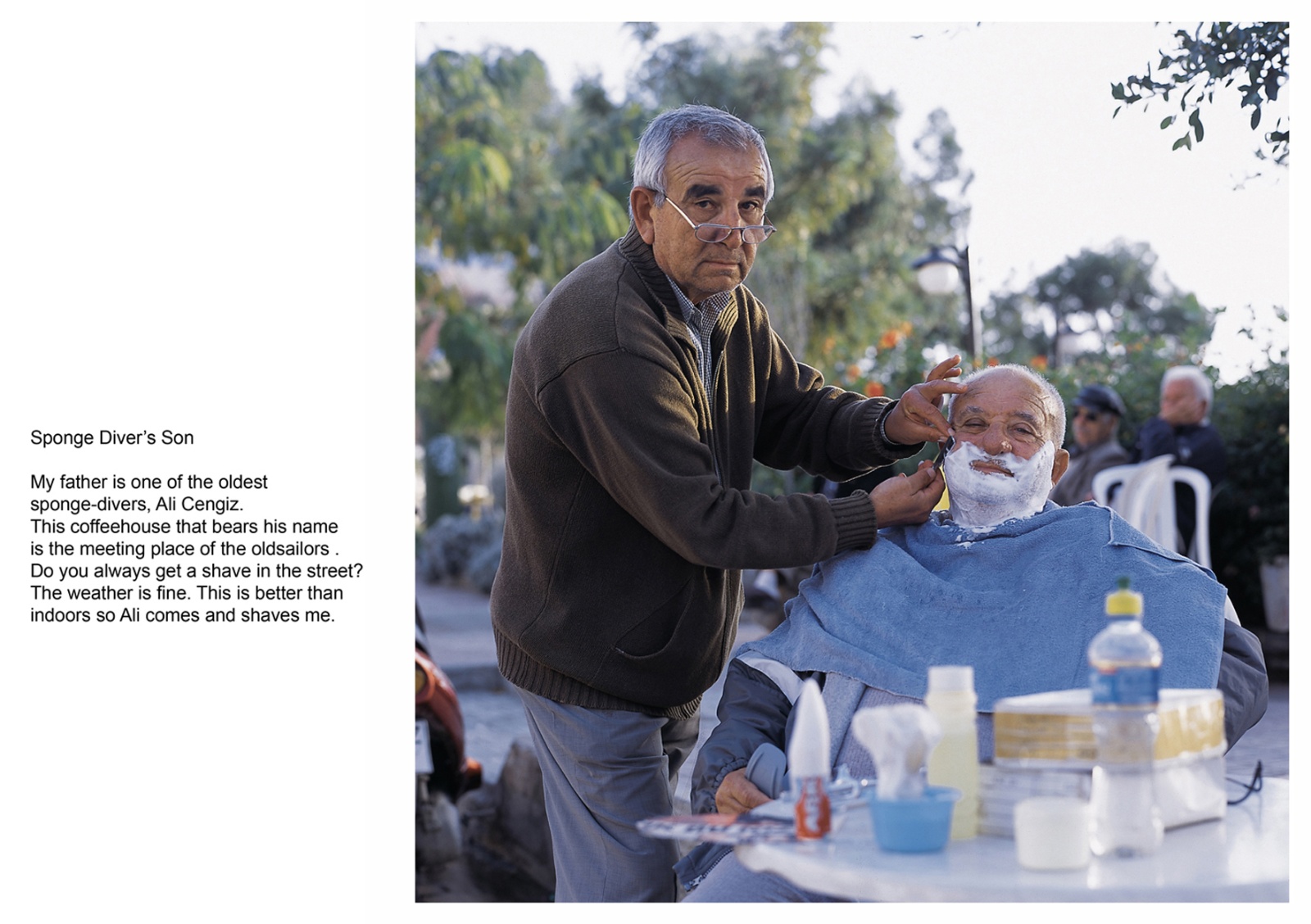 A book project about Bodrum Town - C type Prints with interview subtitles 80 x 100 cm