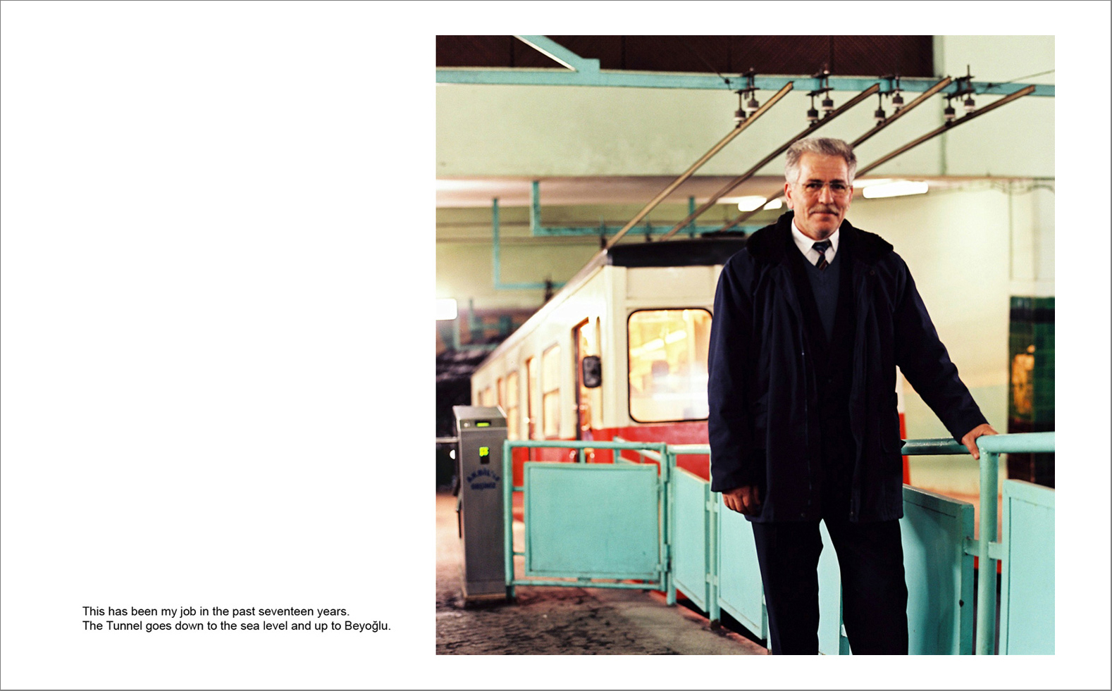 Photographs with the interview subtitles in Pera (Beyoglu) in Istanbul 80 x 100 cm