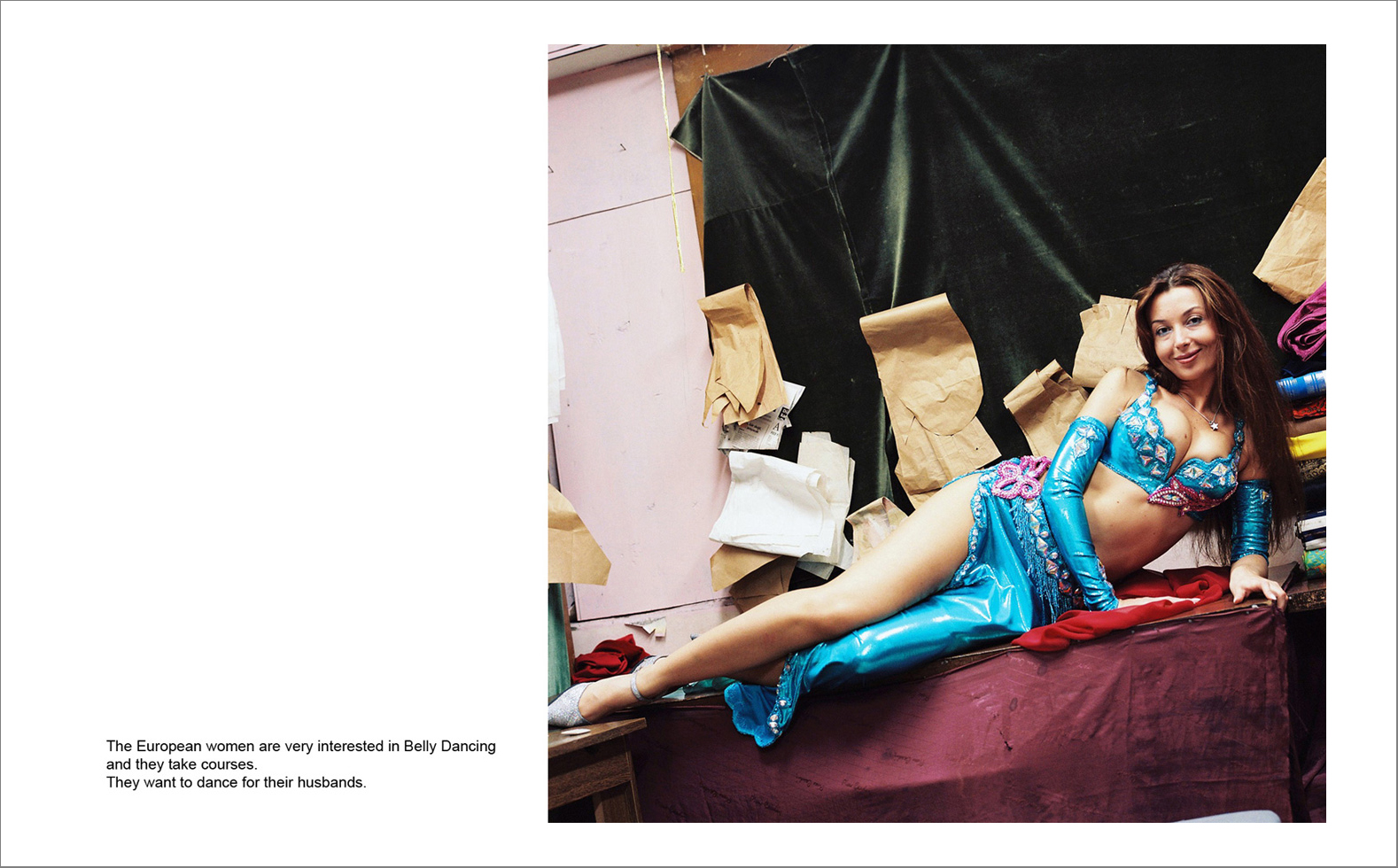 Photographs with the interview subtitles in Pera (Beyoglu) in Istanbul 80 x 100 cm