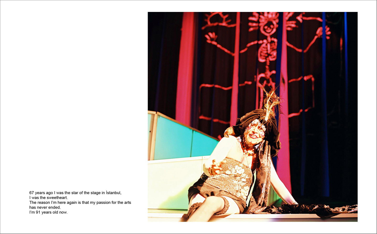 Photographs with the interview subtitles in Pera (Beyoglu) in Istanbul 80 x 100 cm