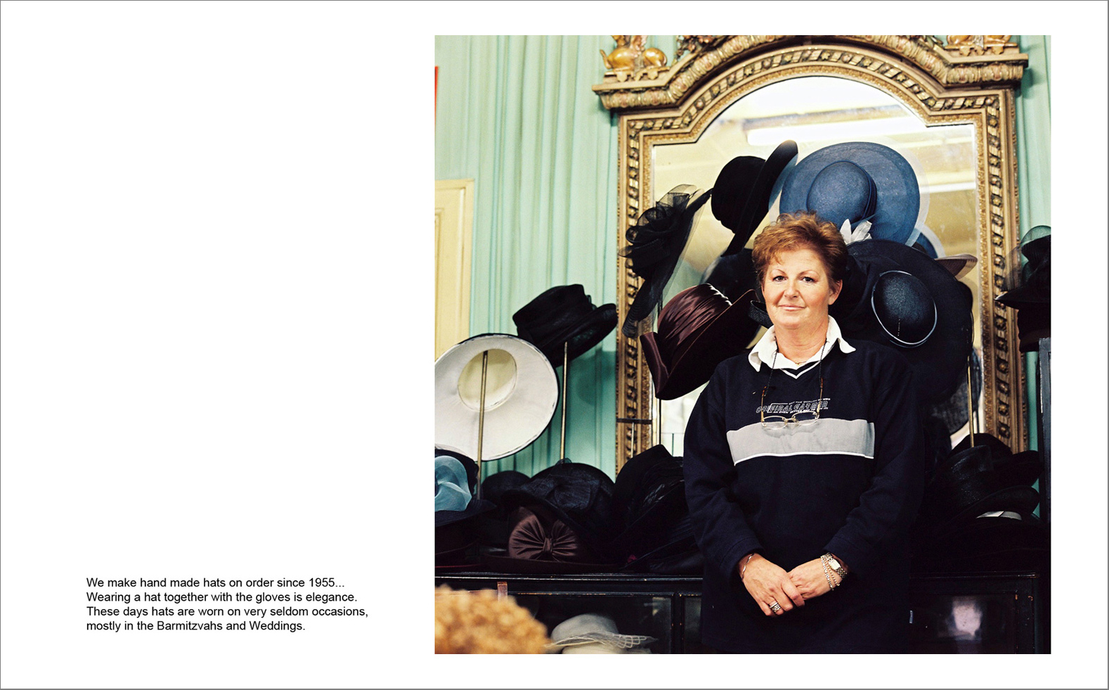 Photographs with the interview subtitles in Pera (Beyoglu) in Istanbul 80 x 100 cm