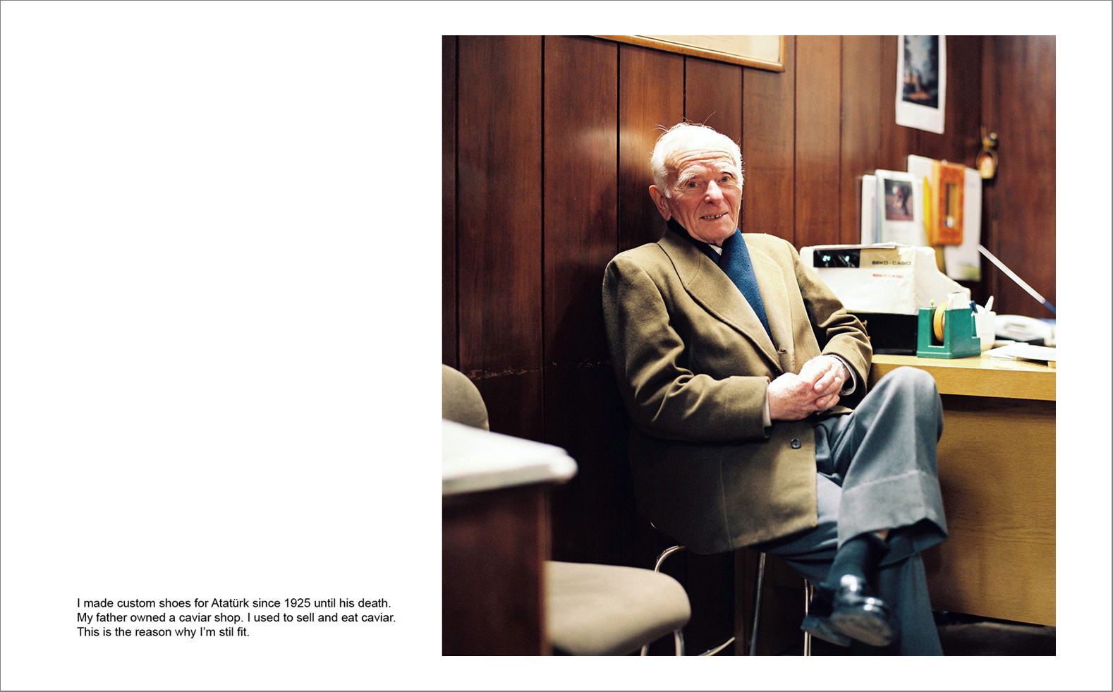 Photographs with the interview subtitles in Pera (Beyoglu) in Istanbul 80 x 100 cm