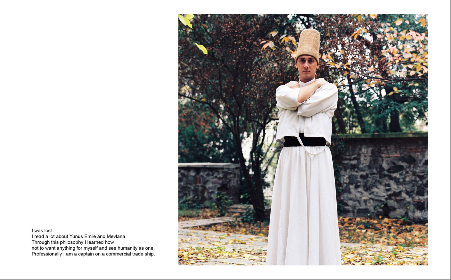 Photographs with the interview subtitles in Pera (Beyoglu) in Istanbul 80 x 100 cm