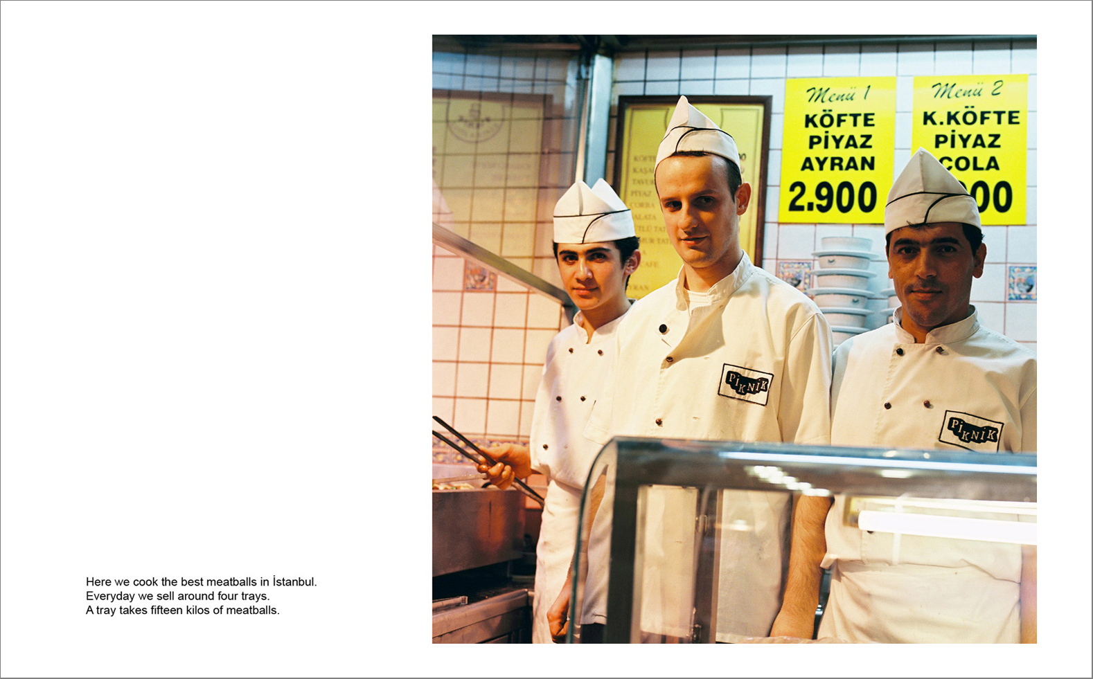 Photographs with the interview subtitles in Pera (Beyoglu) in Istanbul 80 x 100 cm