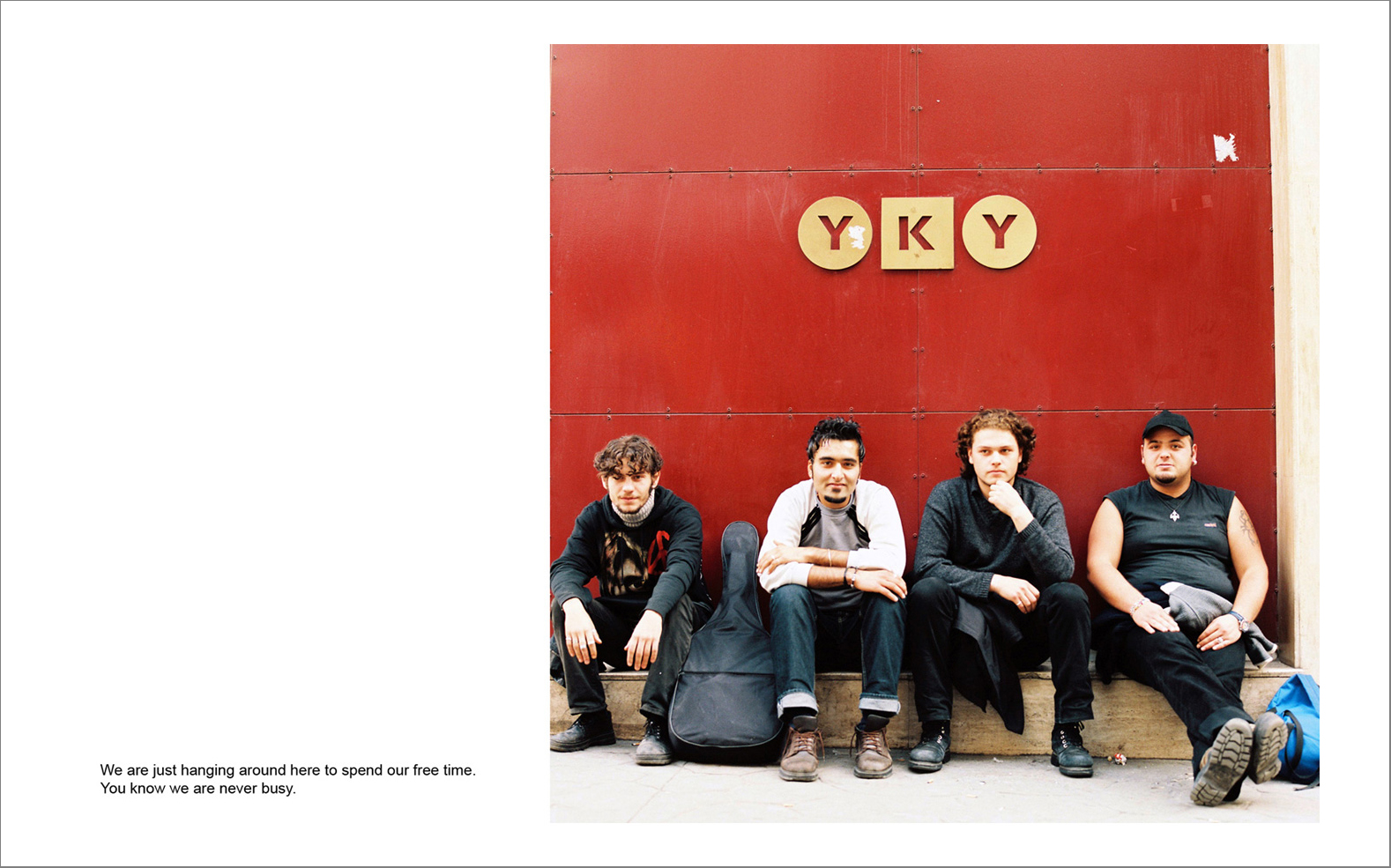 Photographs with the interview subtitles in Pera (Beyoglu) in Istanbul 80 x 100 cm