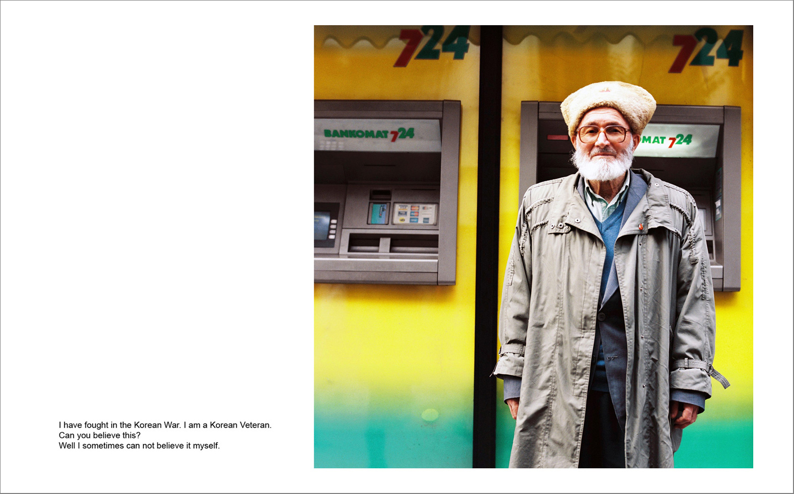Photographs with the interview subtitles in Pera (Beyoglu) in Istanbul 80 x 100 cm