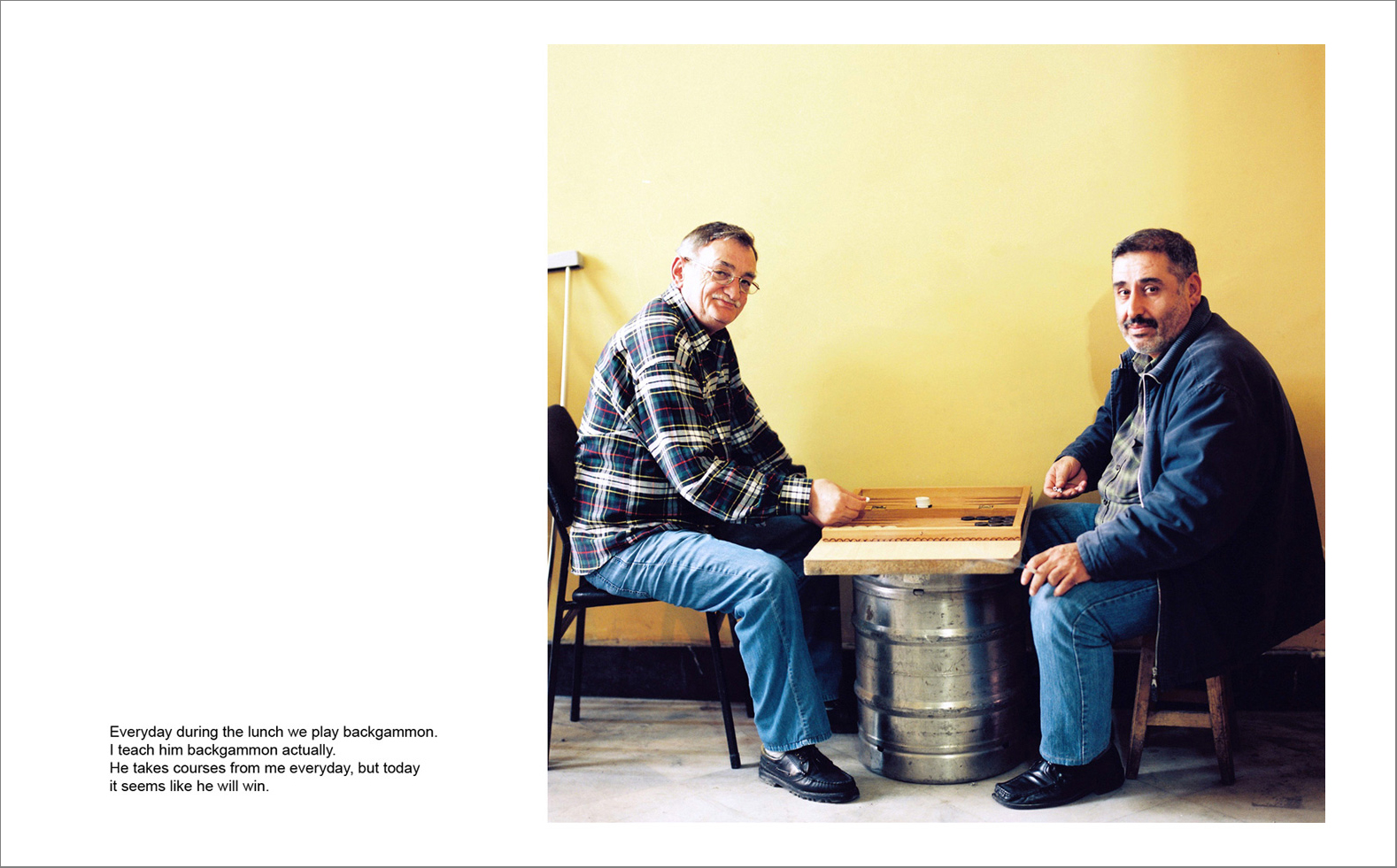 Photographs with the interview subtitles in Pera (Beyoglu) in Istanbul 80 x 100 cm