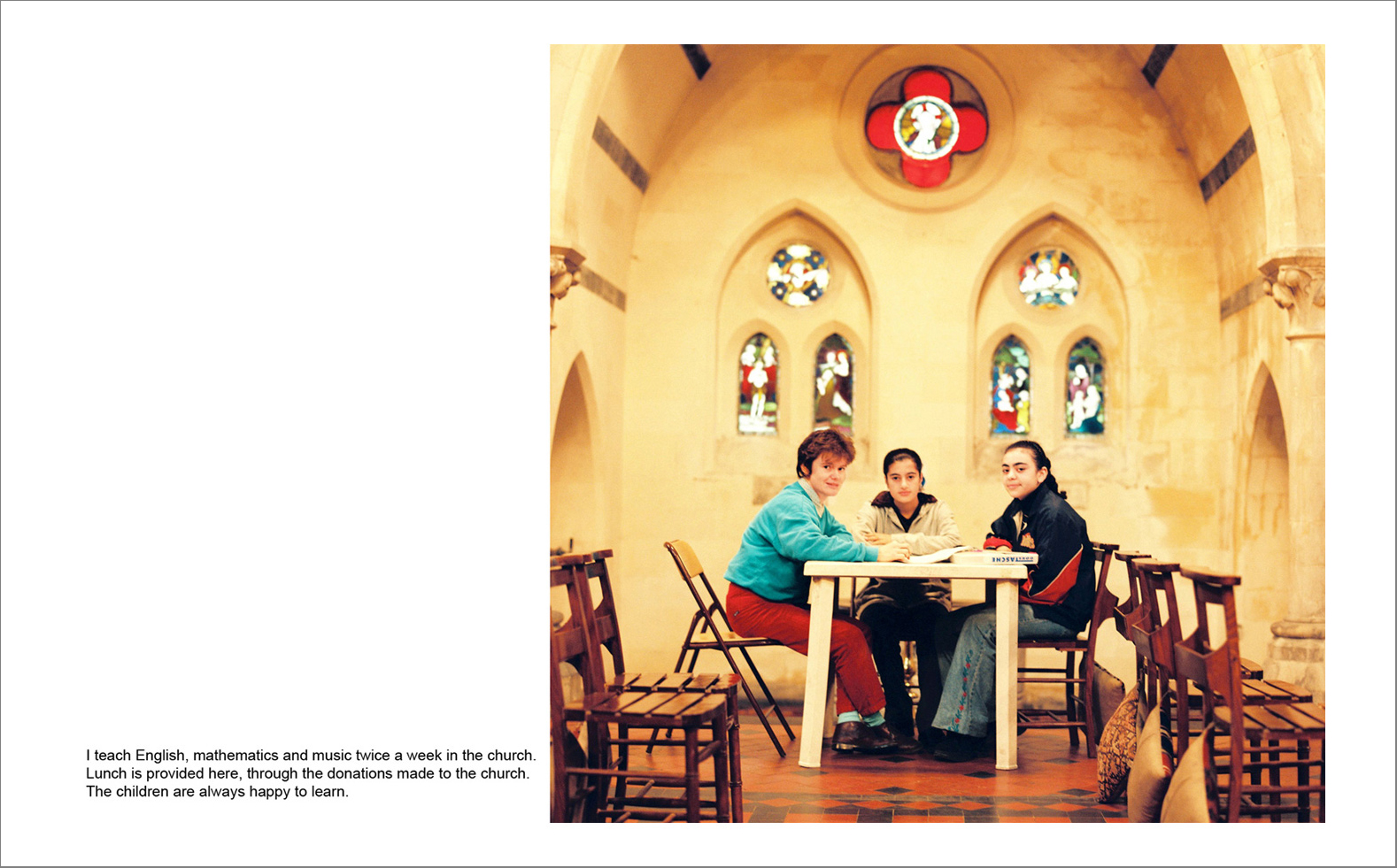 Photographs with the interview subtitles in Pera (Beyoglu) in Istanbul 80 x 100 cm