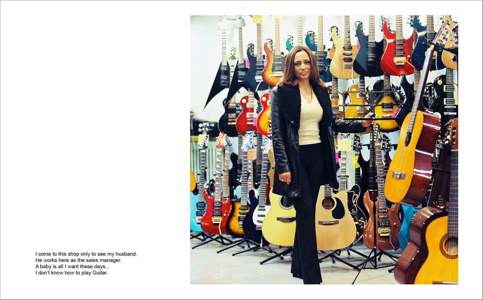 Photographs with the interview subtitles in Pera (Beyoglu) in Istanbul 80 x 100 cm