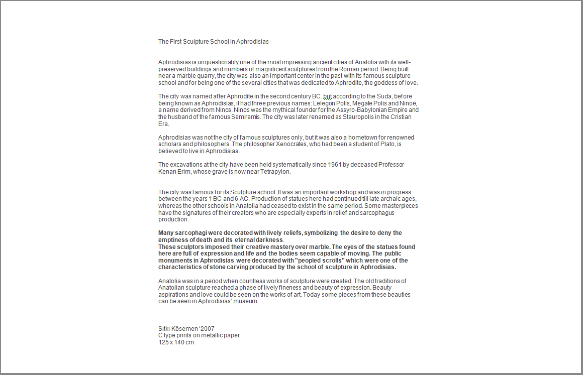 110 x 150 cm C Type Prints on Diasec mount - Edition of 5